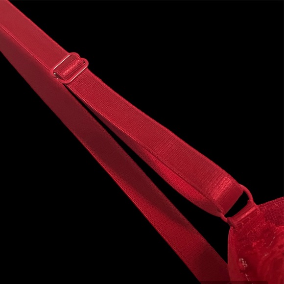 ILYS Sz 40C Scalloped Underwire Padded Red Lace I LUMIÉ Bra • Perfect NWOT - Picture 9 of 10